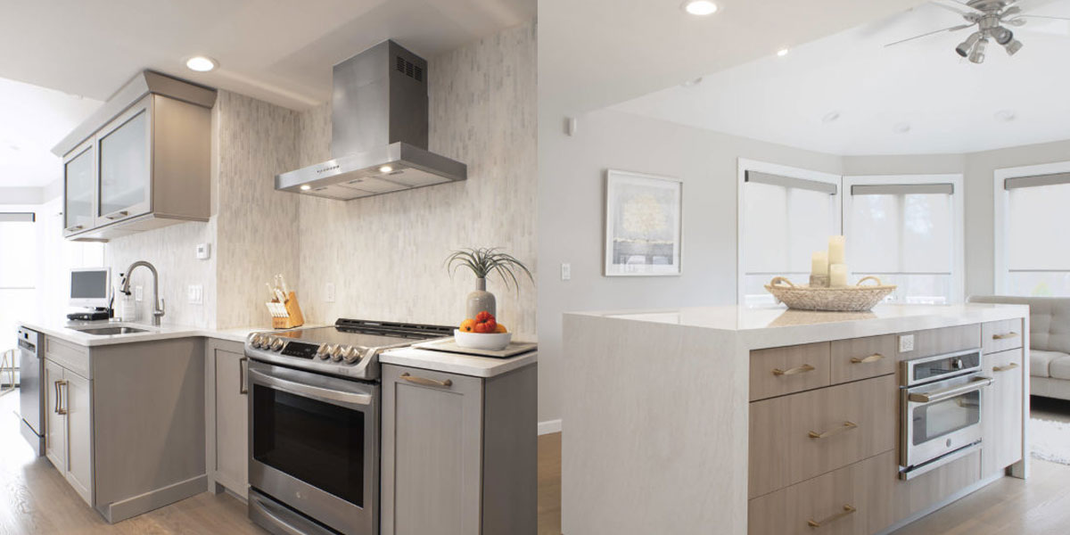 Kitchen Remodel with Waterfall Island