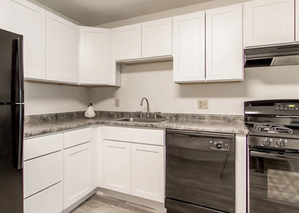Commercial cabinetry project with custom storage and professional finishes.